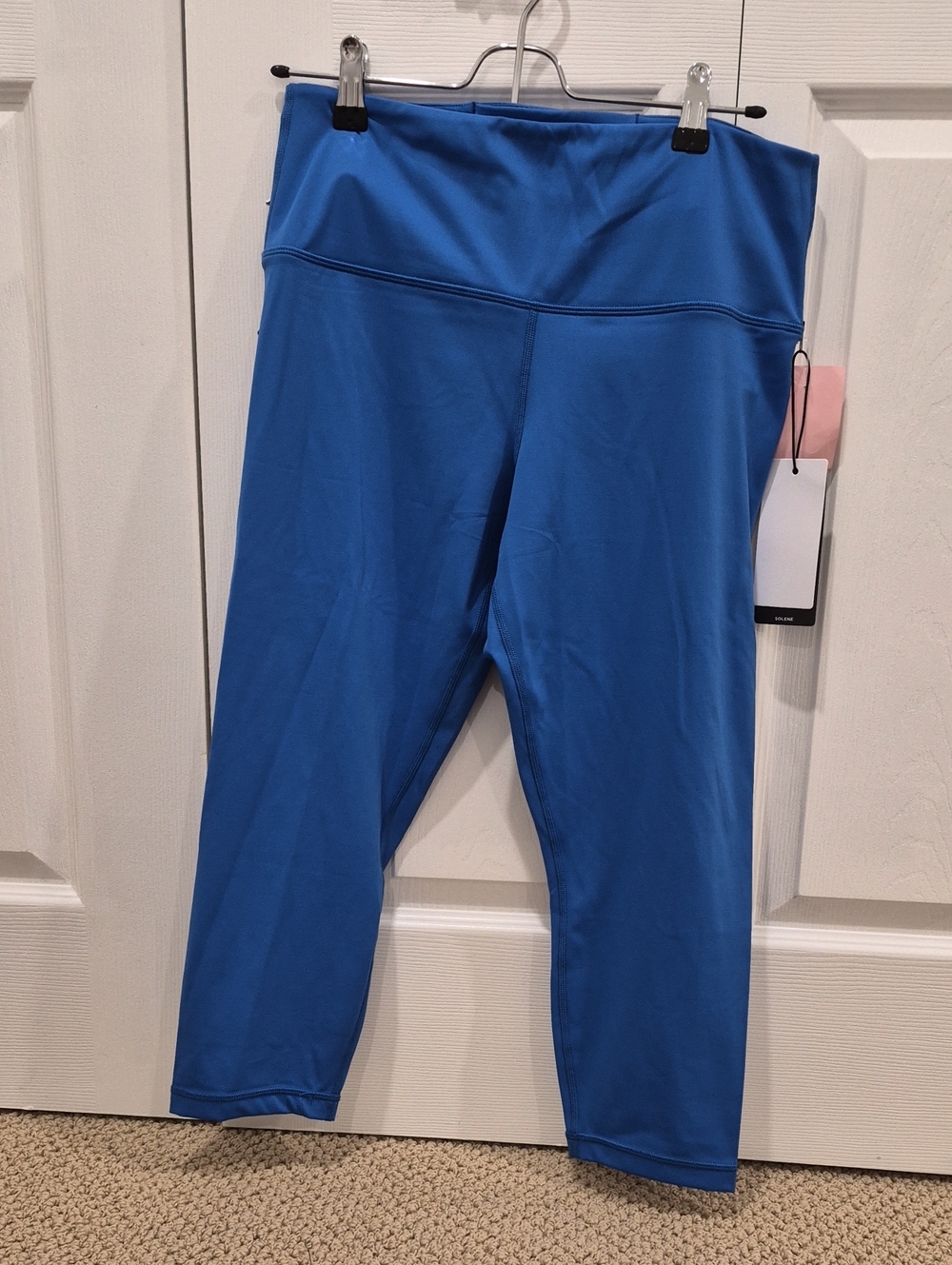 Womens Blue Active Capri Leggings